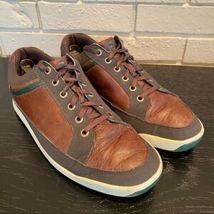 Footjoy FJ Contour Casual Men 8.5 M Brown Leather Hybrid Spikeless Golf Shoes